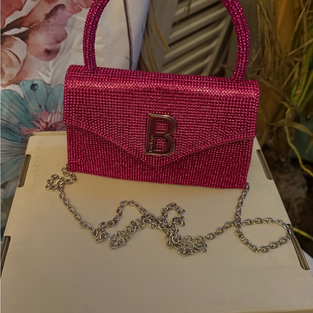 bebe Fuchsia Rhinestone Clutch - Picture 2 of 5